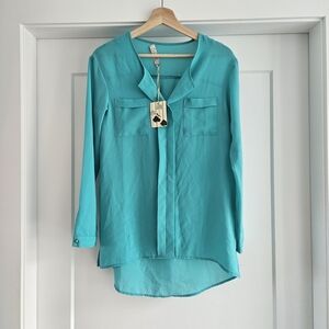 Chic Turquoise Women's Blouse